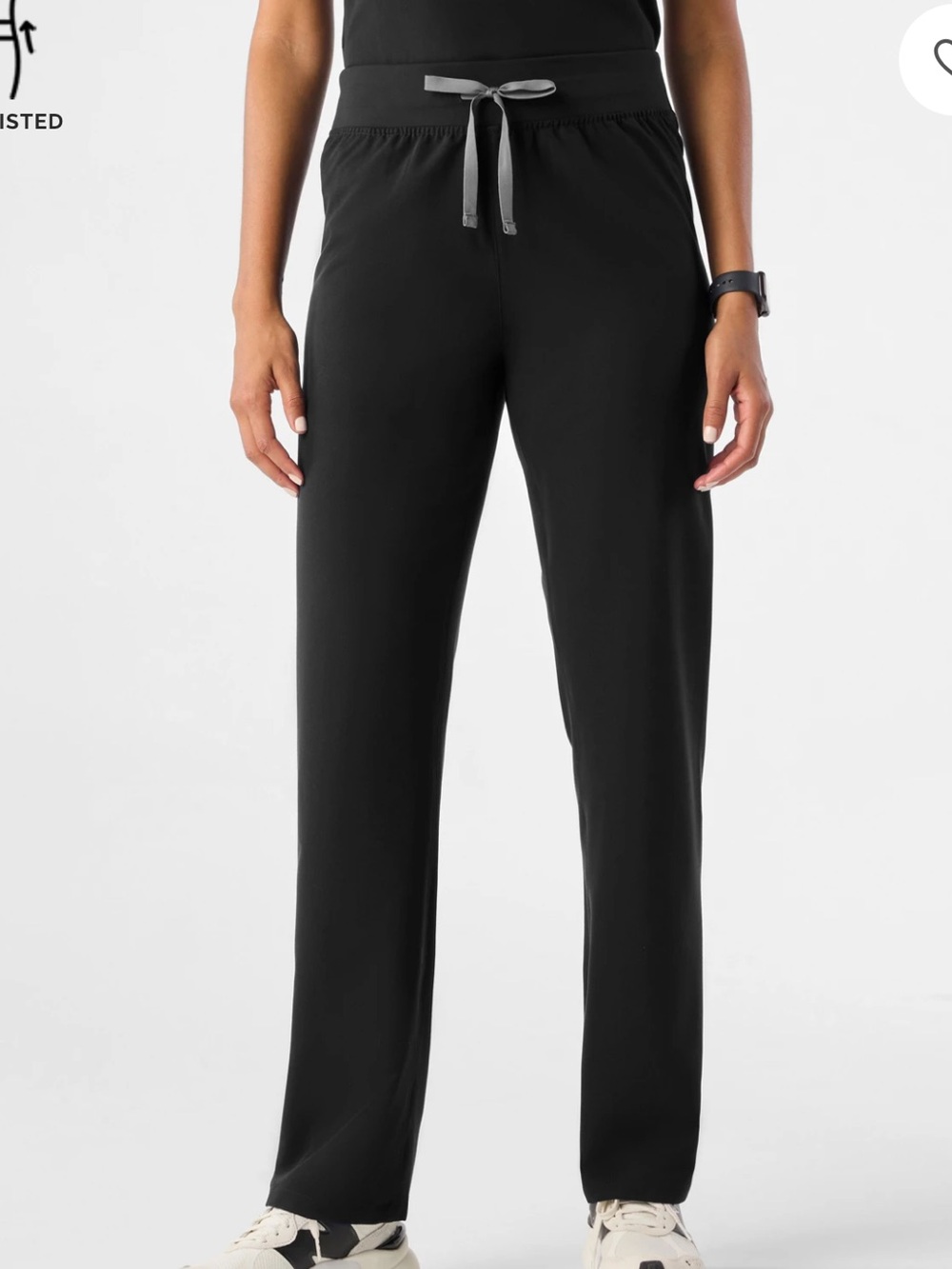 Figs Black Straight-Leg Women's Scrub Pants